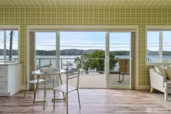 Huge Sliders that open up onto the expansive deck.