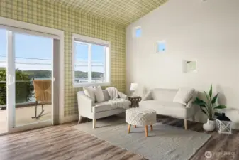 Note the "Cubby Windows" that allow light in, without seeing the neighboring home or them seeing you!