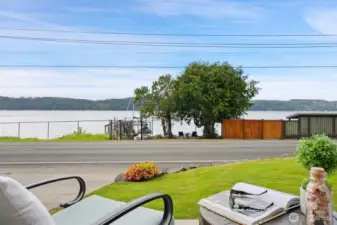 View from the Patio next to the Main Floor entry way.