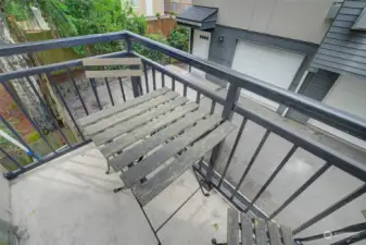 cute patio off living room