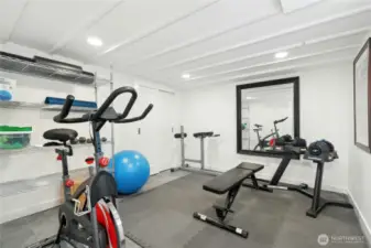 Gym equipment conveys with the home.