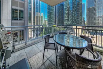Party room balcony with BBQ