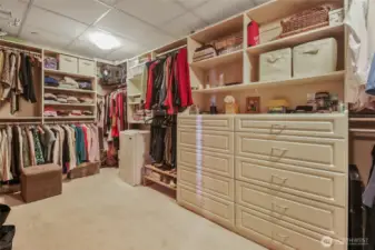 As promised, an enormous closet! There's additional storage and hanging space not seen in this image (to the right).