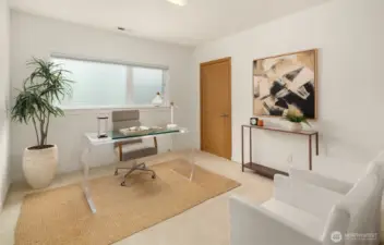The 4th bedroom, office or gym on the lower level. The closet offers organizers.