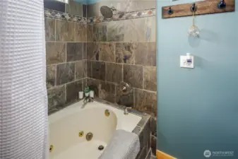 Primary bath w/jetted tub