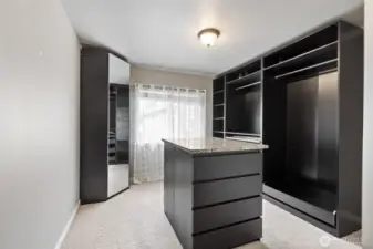 Bedroom 4 has been converted to large changing room with build in closets and chest of drawers