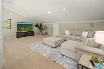 Generous bonus room offers a welcoming retreat for movie marathons and game nights