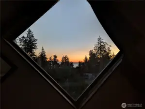 West Facing View of the Sunset