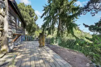Deck with peek-a-boo water views