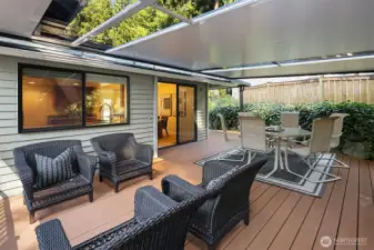 Large multi level deck with covered area great for entertaining - BBQ area is also covered.