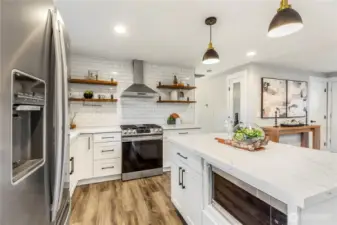 Modern appliances, and ample storage.