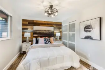 Inviting primary  designed for comfort and style.