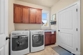 Utility room with a sink.