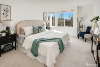 Easily accommodates a King sized bed