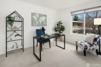 Roomy second bedroom with closet