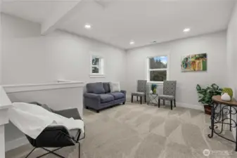 As you come upstairs, you'll find the Loft/Family Room