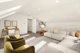 Bonus room above garage has attached full bathroom