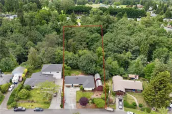 Lot lines approximate, almost an ACRE of wooded land!