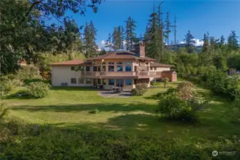 Gorgeous back view of the home