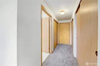 Unit A. Primary closets. Now no carpets- all new LVP Flooring
