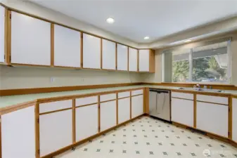 Unit B Kitchen. Now have a new LVP flooring.