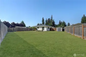 Unit A rear View. Fully fenced yard