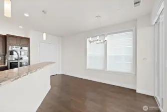 Spacious dining area.