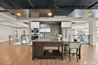 Third floor common area in the Baker Condominium building.