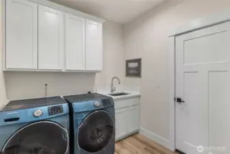 Large Laundry room w/ convenient garage access