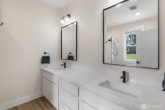 Double Vanity in the en-suite