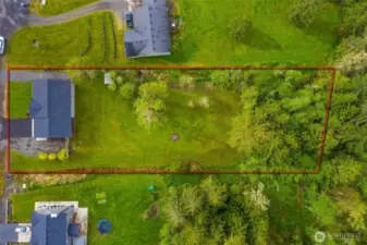 Property Lines are estimated & based off NWMLS property maps - survey stake does exists at back of property in forested area.