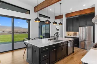 Home features Custom luxury black vinyl windows.