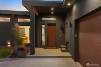 Front entry with 8 ft door.