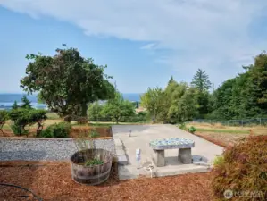 Patio: Hot tub pad
