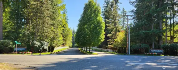 Beautiful entry with the split-rail fence line