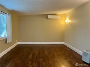 Unit 142 living room with mini split system