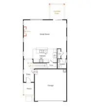 Rendering for layout, not of actual home