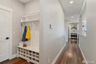 Mudroom area off the garage