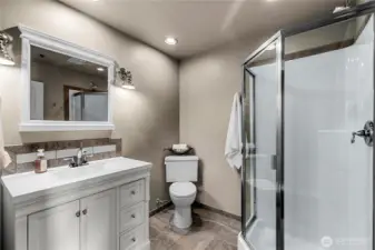 3/4 bath adjacent to bedroom #3