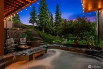 Lower Patio into yard.