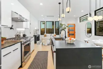 Gourmet Kitchen with Sleek Modern Cabinets