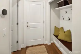 Mud room off the 3 car garage.