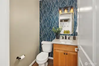 Main level powder room.