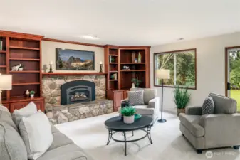 Image the fun times with friends and family in this family room.