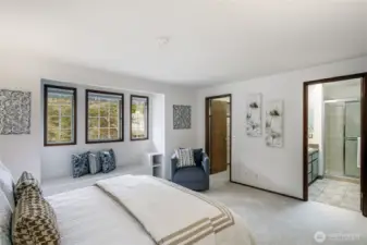 Primary bedroom with walk-in closet and ensuite bath!