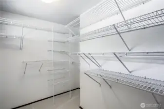Huge walk-in closet off the primary bedroom.