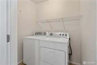 Washer and dryer stay.