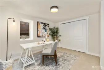 Here is lower level 5th bedroom that could be used as office of possible rental air b n b also with its own access out back of home and alley