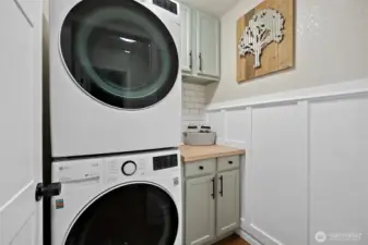 Beautifully updates laundry room