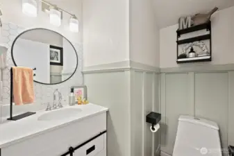Beautifully updated half bath